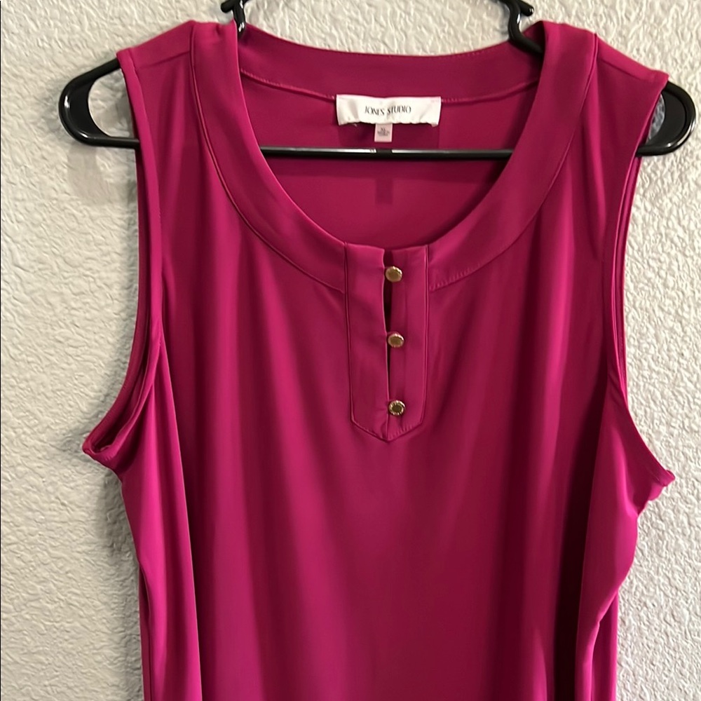 Jones Studio Magenta Sleeveless Dress Top size XL - Picture 6 of 6